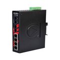 Antaira 6-Port Industrial Unmanaged Ethernet Switch, w/2-100Fx Single-mode 30Km, EOT LNX-0602-S3-T